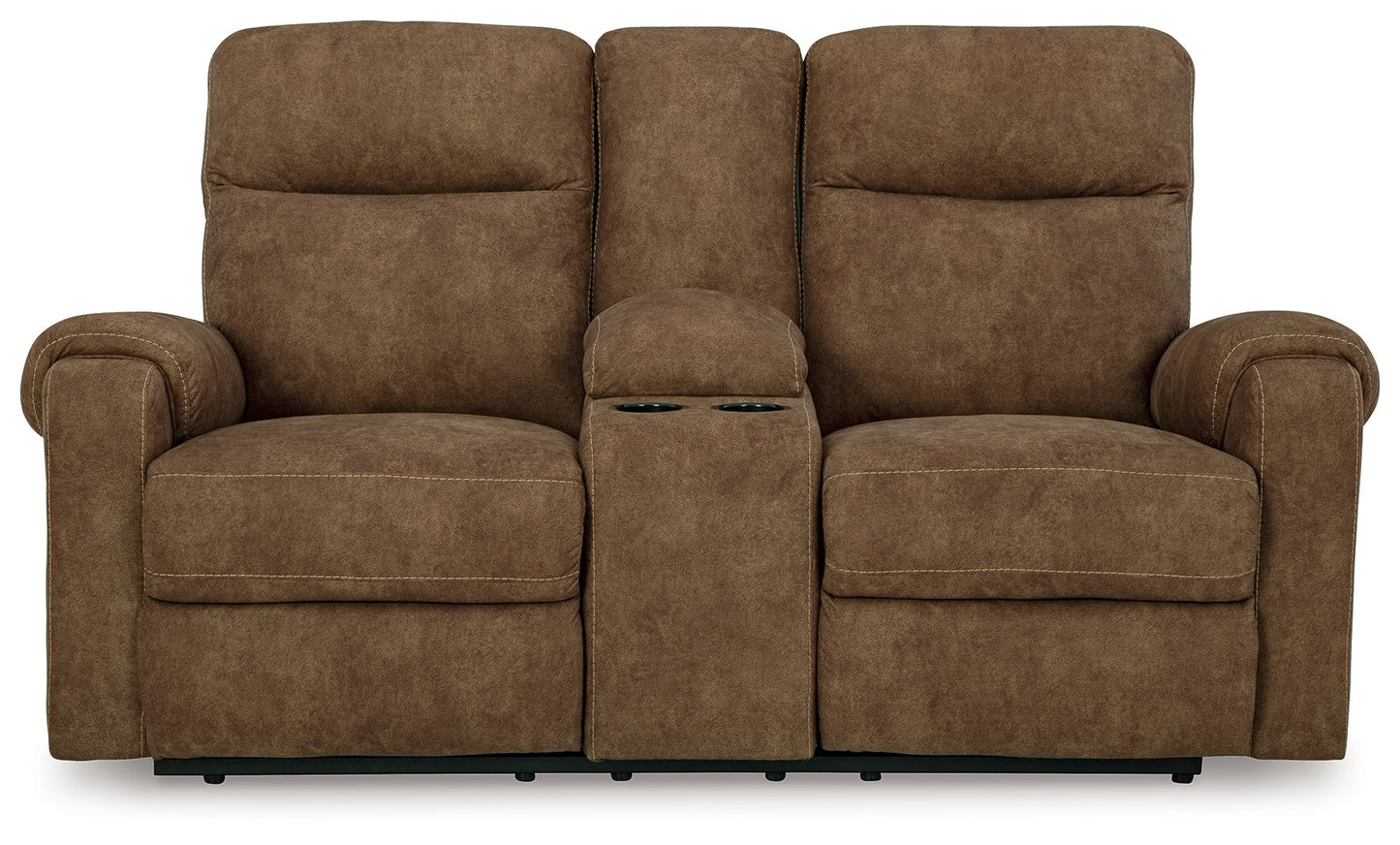 Edenwold - Dbl Reclining Loveseat with Console - Brindle