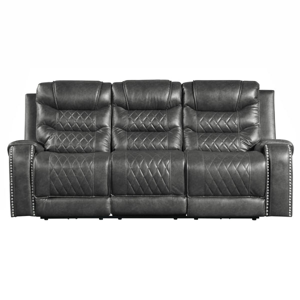 Putnam Power Double Reclining Sofa with Center Drop-Down Cup Holders, Receptacles and USB Ports