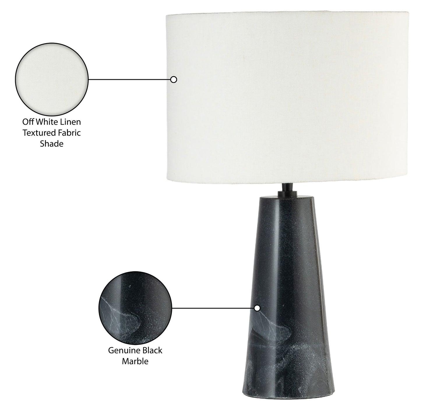Dolomia - Base And Linen Textured Fabric Shade Table Lamp