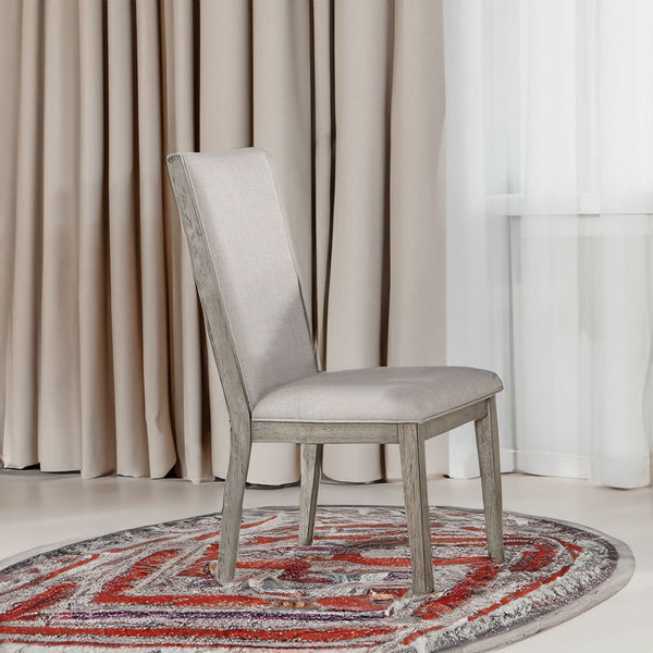 Rocky - Side Chair (Set of 2) - Fabric & Gray Oak