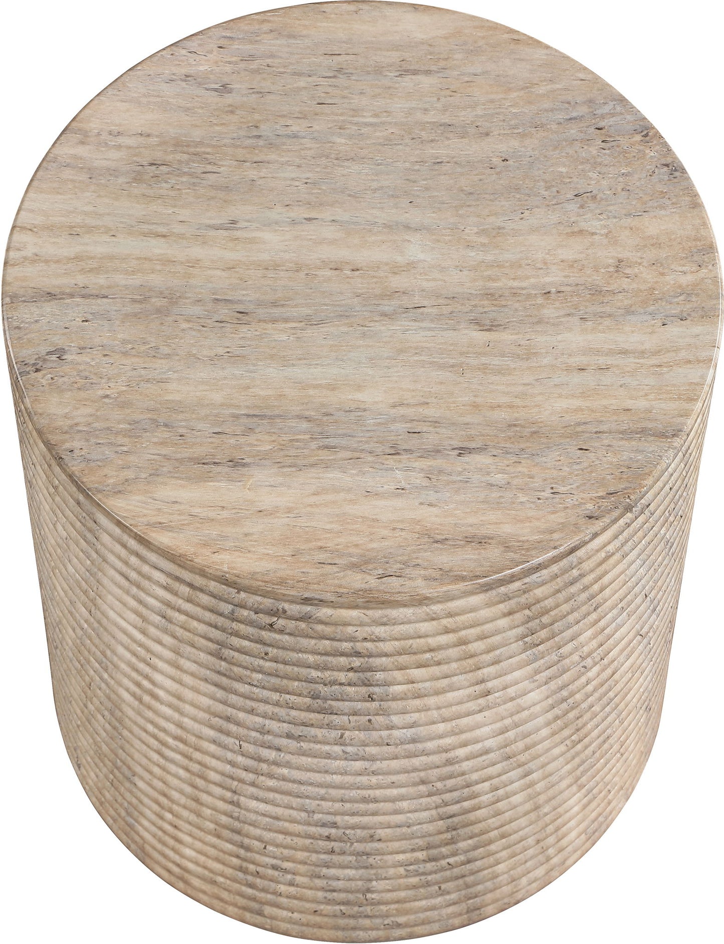 Rapallo - Concrete Indoor/Outdoor End Table - Travertine