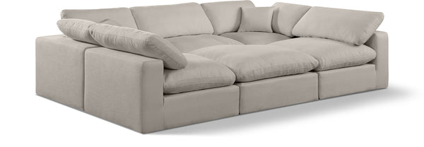 Comfy - 6 Piece Linen Sectional