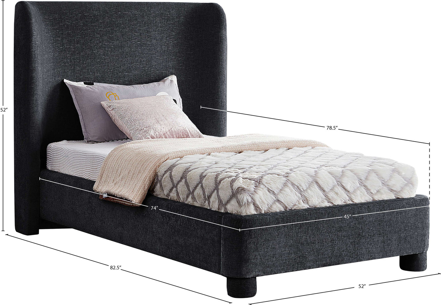 Penny - Chenille Fabric Bed