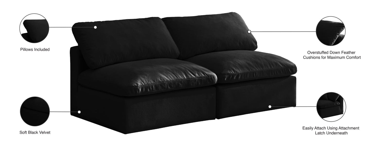Plush - Modular Armless 2 Seat Sofa