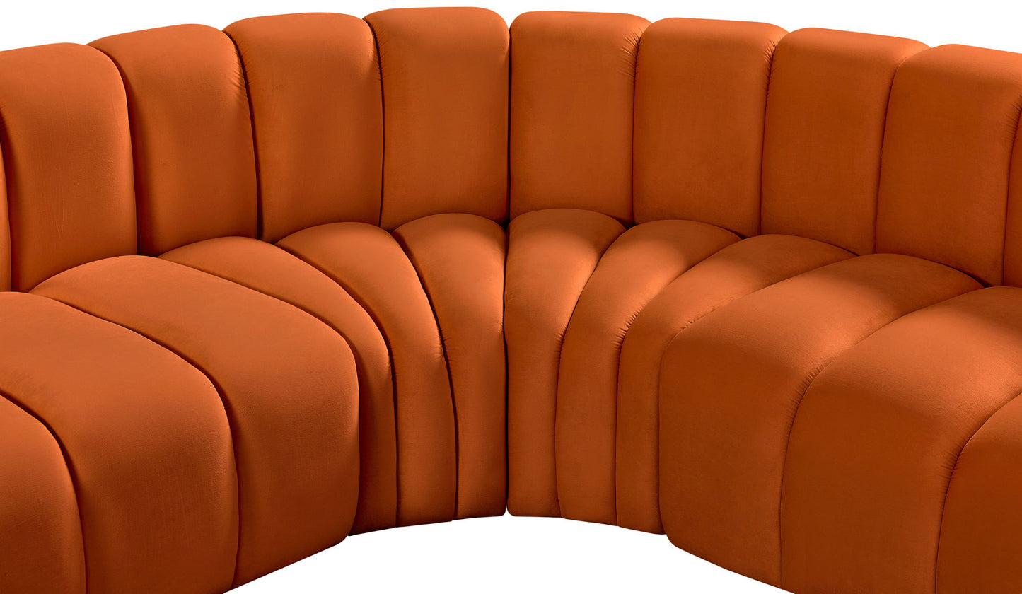 Arc - Velvet 8 Piece Curved Modular Sofa