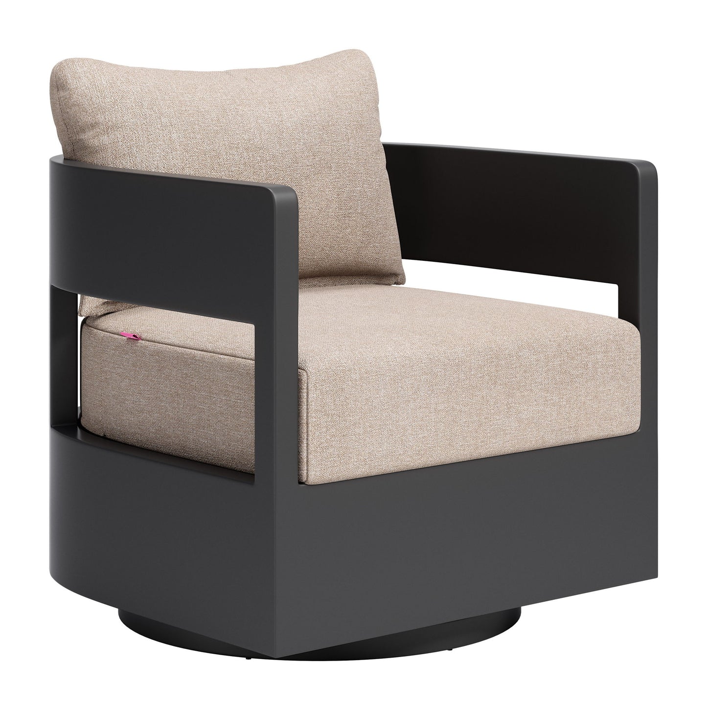 Foret - Swivel Chair - Beige / Black
