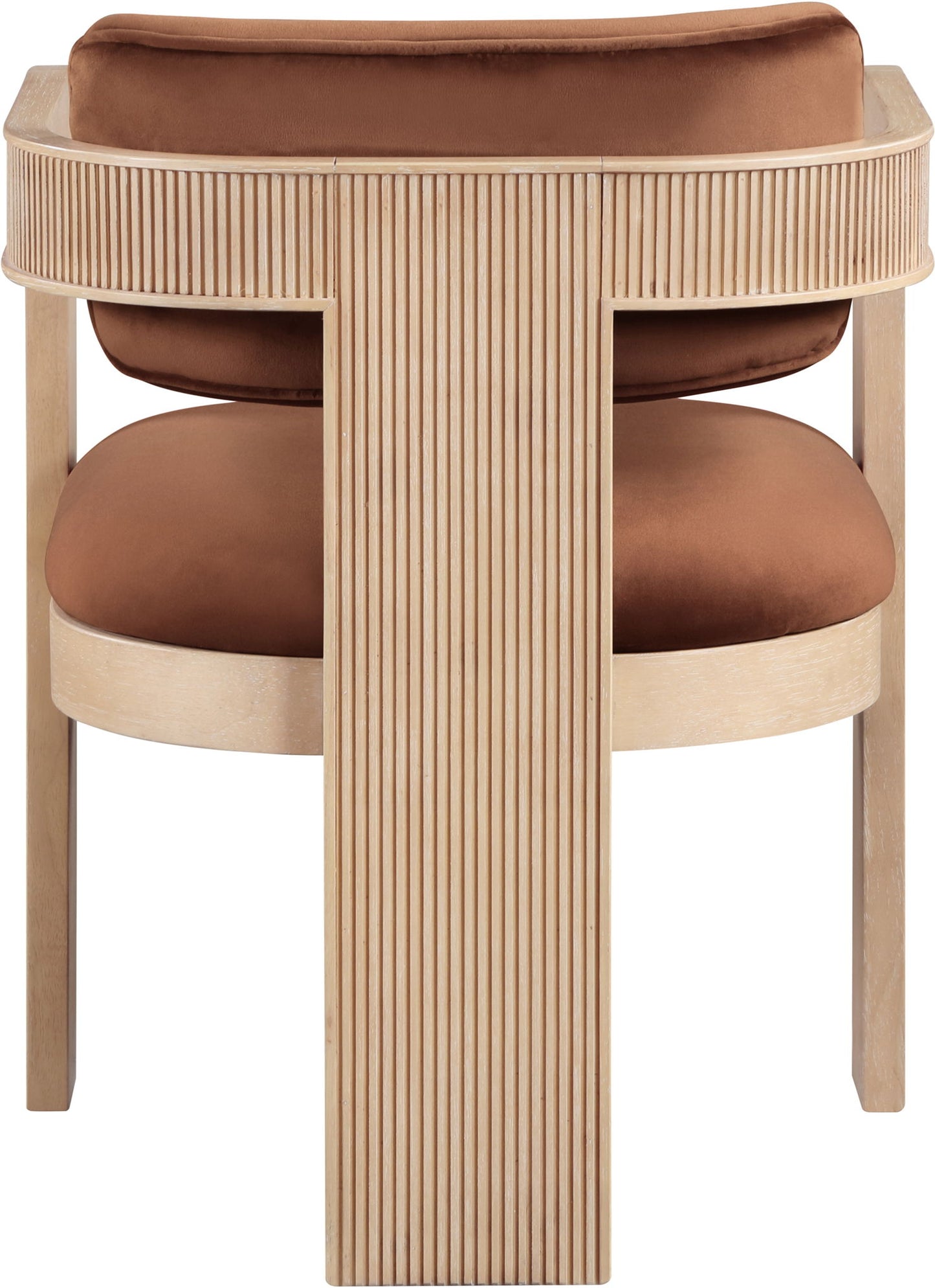 Sacha - Velvet Dining Chair With Natural Base (Set of 2)