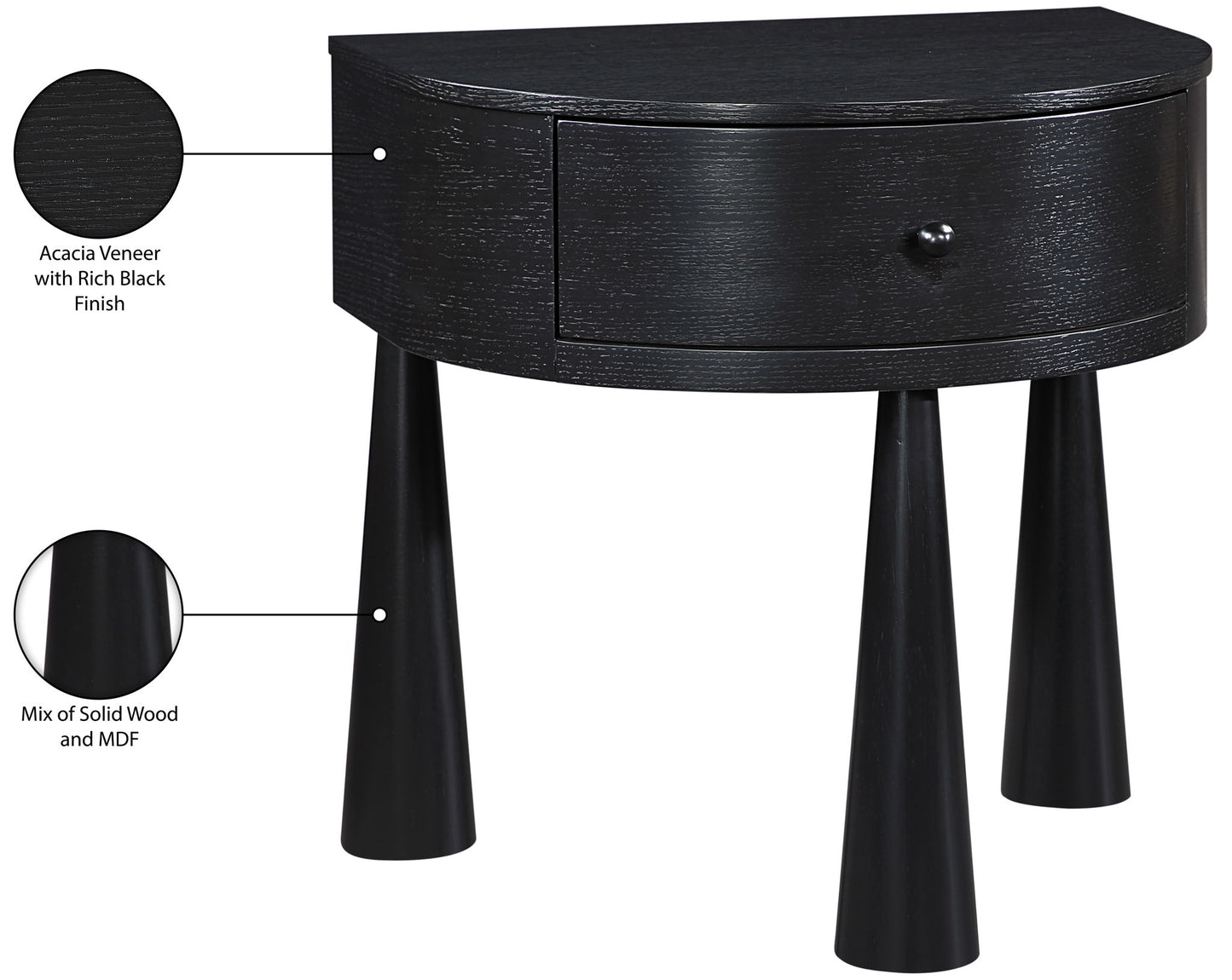 Oasis - Acacia Veneer And Solid Wood Night Stand