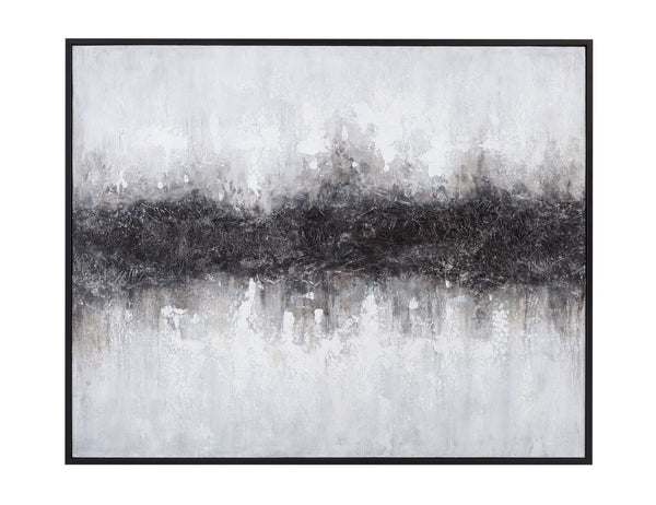 Divided Framed Canvas - Gray / Black