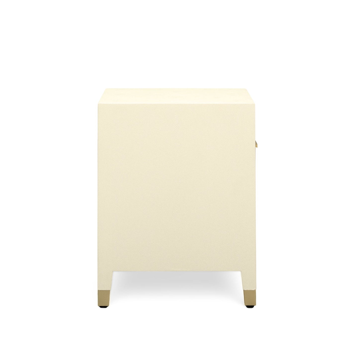 Dani - Faux Shagreen Nightstand With Drawer - Cream