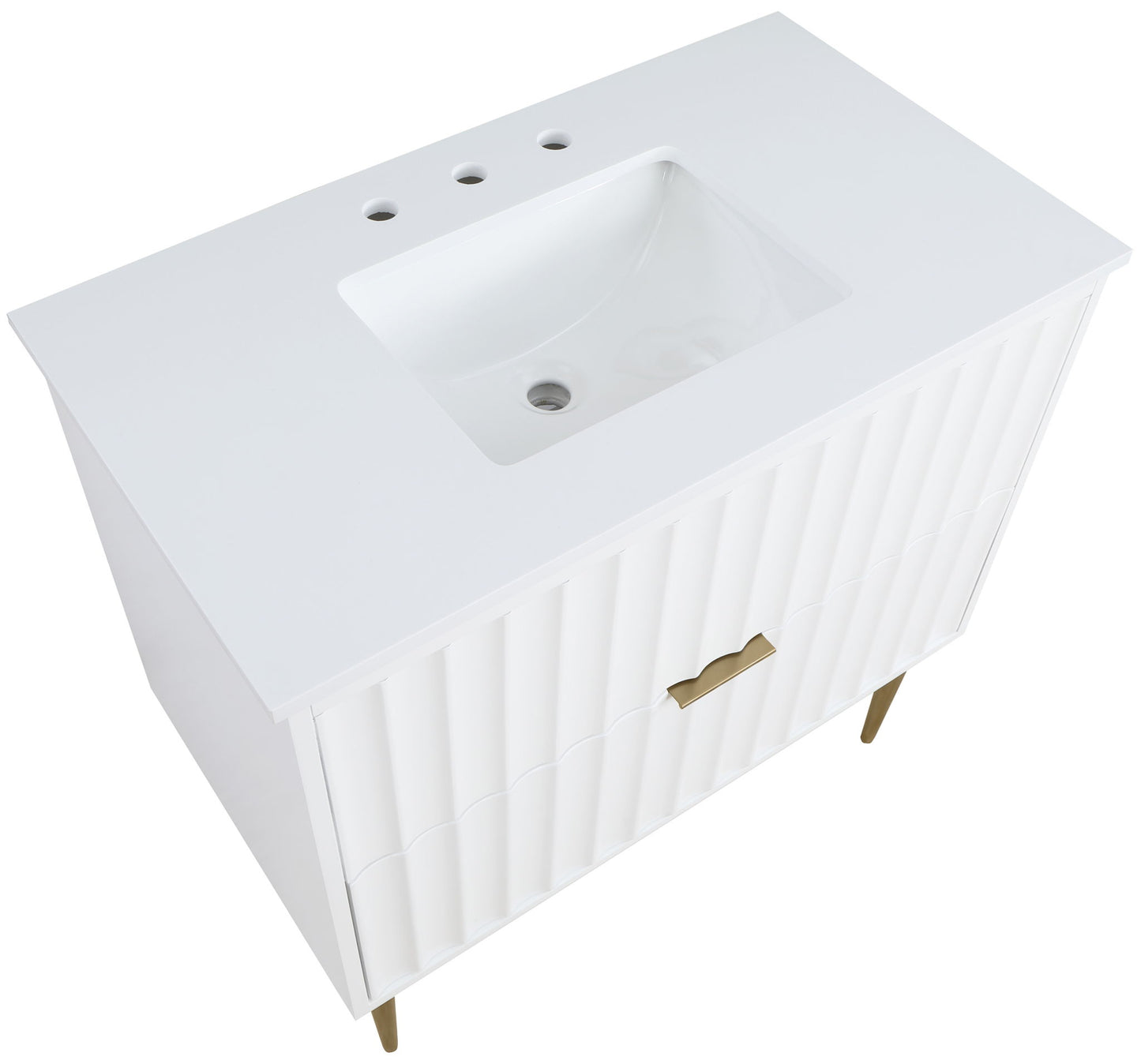 Modernist - Bathroom Vanity With Gold Legs