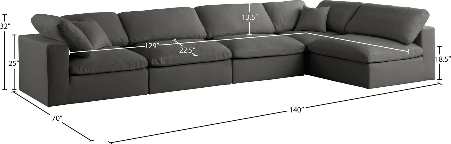 Plush - 5 Piece Modular Sectional