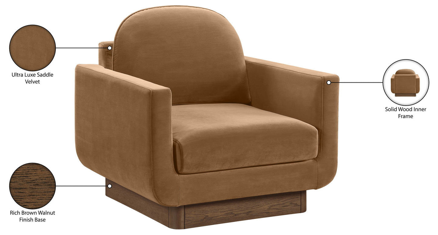 Diviento - Velvet Performance Fabric Upholstered Accent Chair