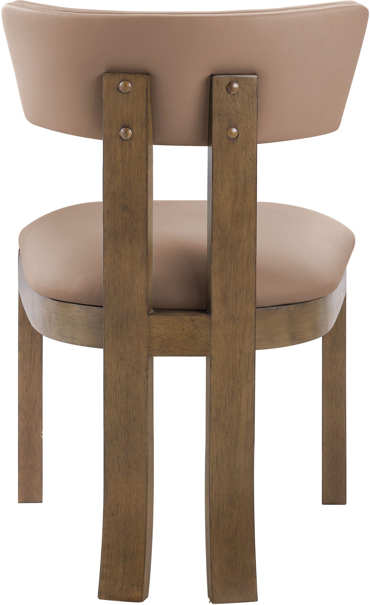 Lavrin - Vegan Leather Upholstered Dining Side Chair (Set of 2) - Walnut Base