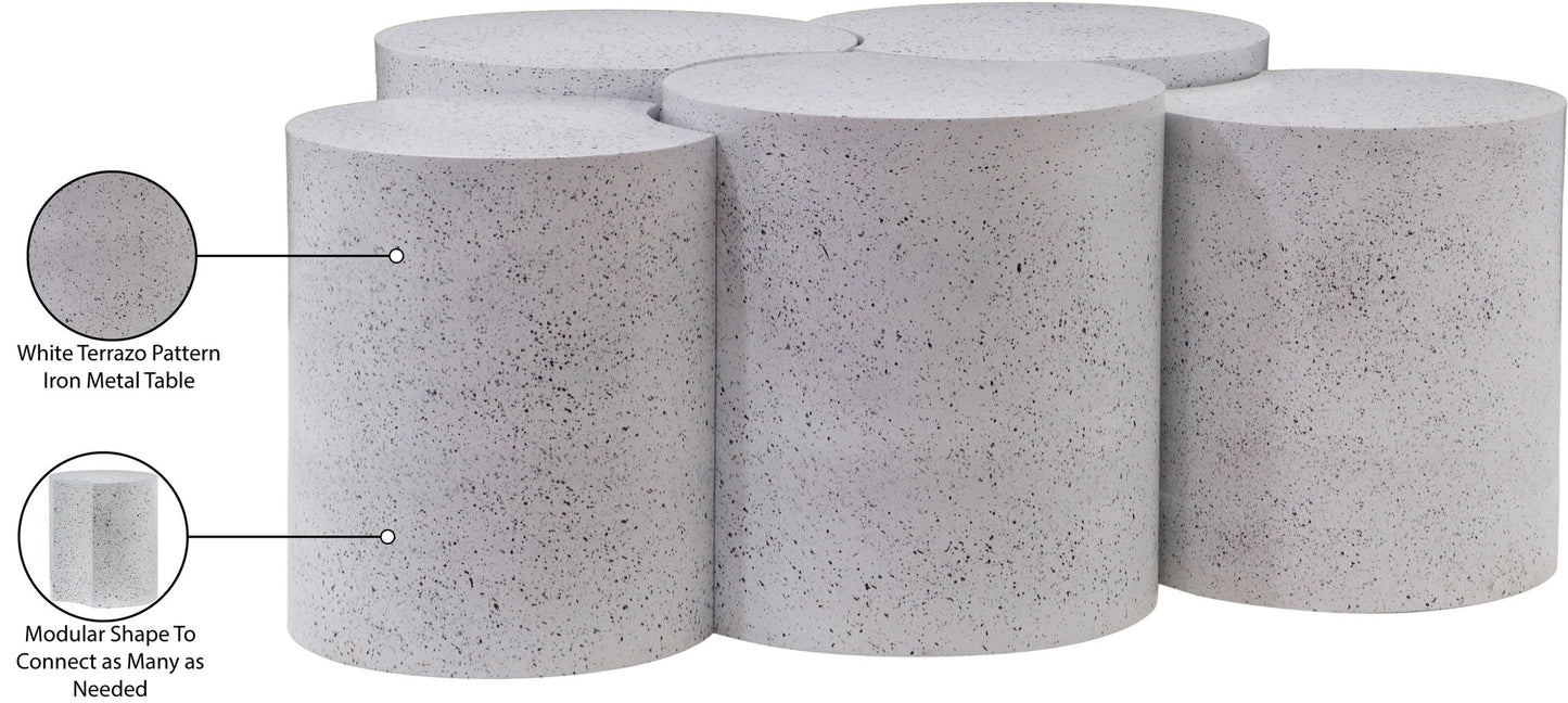 Dimple - 20" 5 Piece Modular Coffee Table - Terazzo Finish