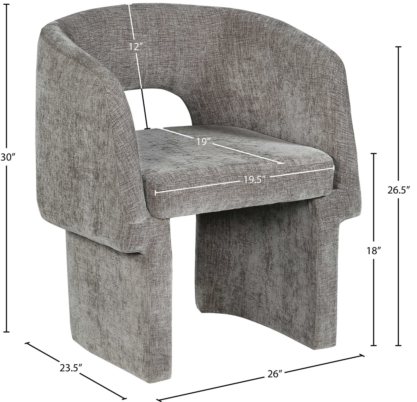 Emmet - Chenille Dining Chair / Accent Chair