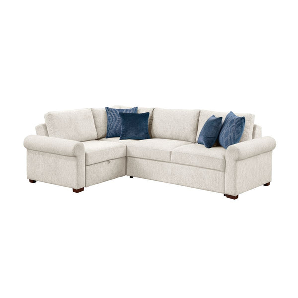 Isla 3-Piece Sectional with Pull-out Bed and Click Motion Back