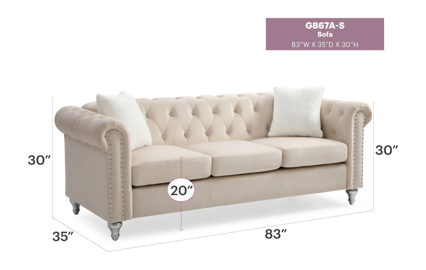 Glory Furniture - Raisa - Sofa