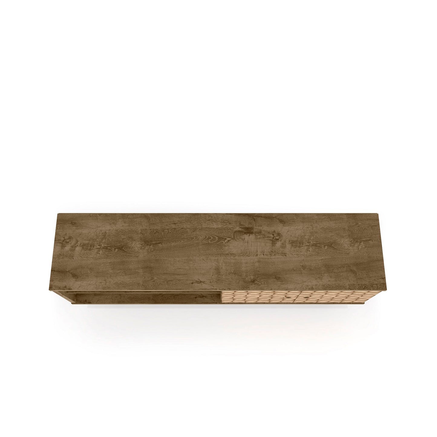 Manhattan Liberty - 63" TV Stand With Rustic Brown Frame