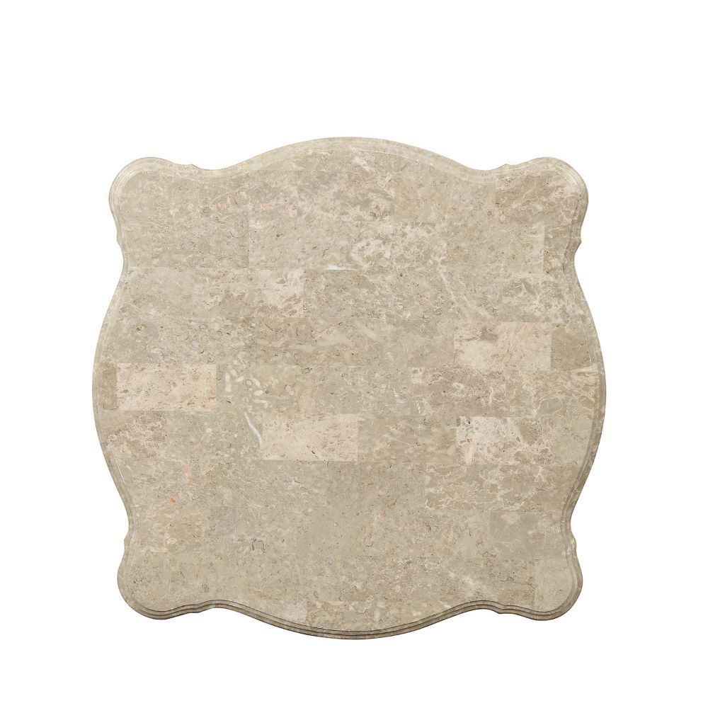 Ranita - End Table - Marble Top & Champagne