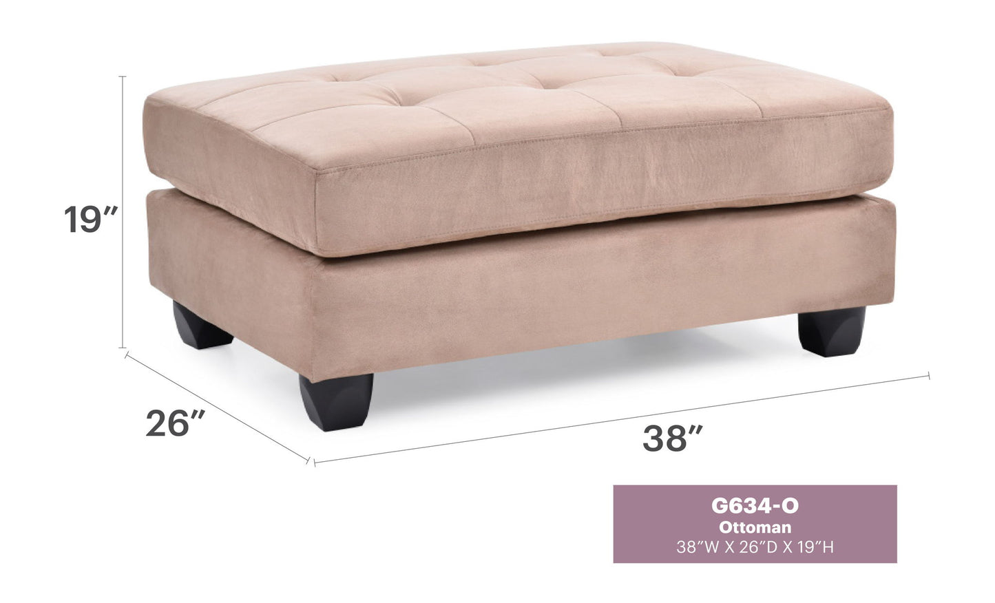 Glory Furniture - Malone - Ottoman