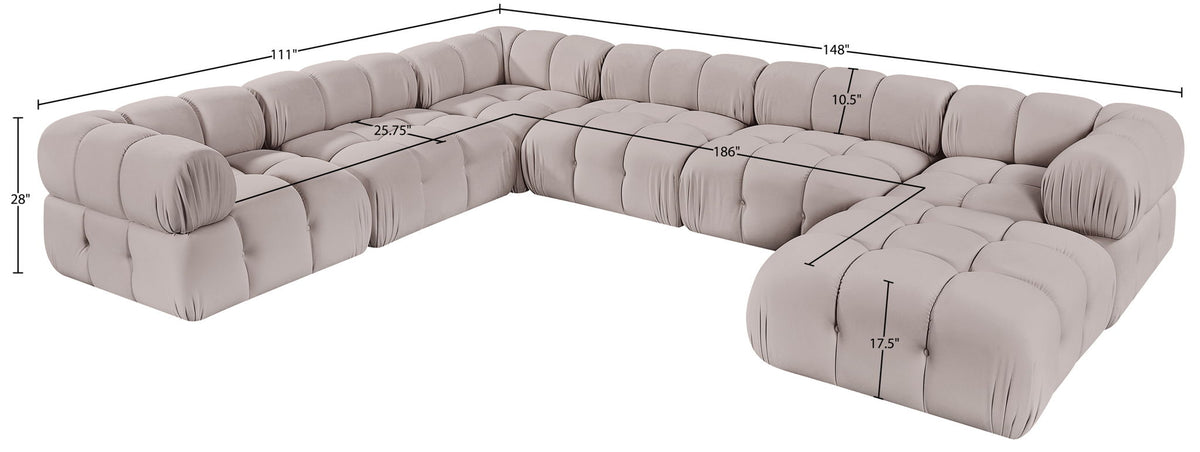 Orin - 7 Piece Modular Sectional (3 Modular Chairs, 3 Corner Chairs & Ottoman)