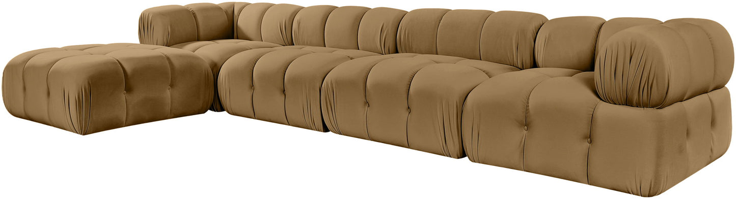 Orin - Fabric Velvet 5 Piece Modular Sectional