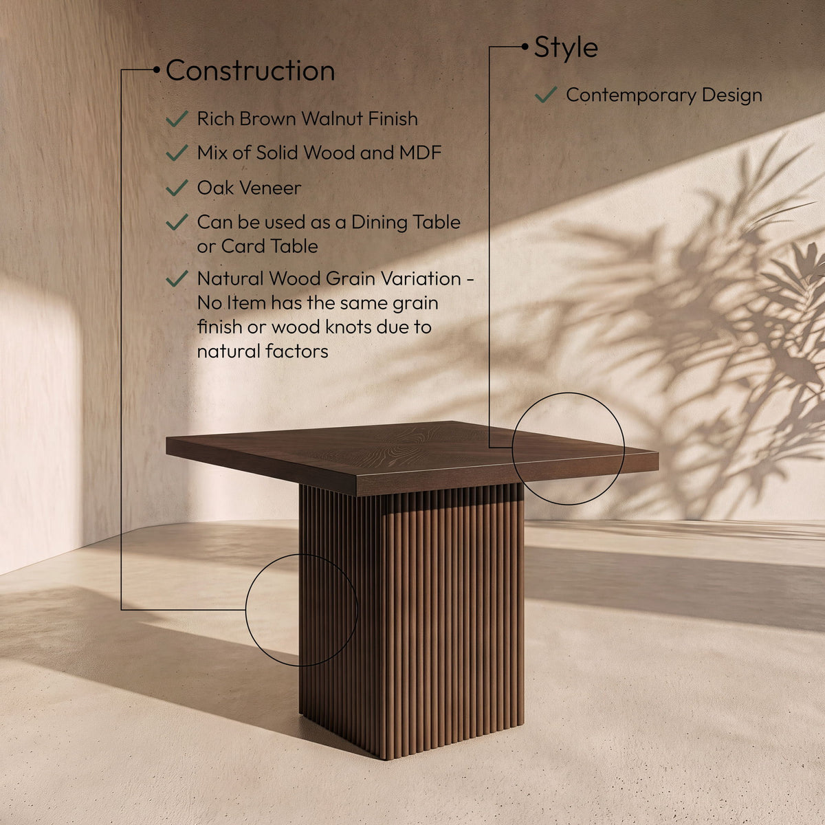 Belinda - Dining Table / Card Tabl