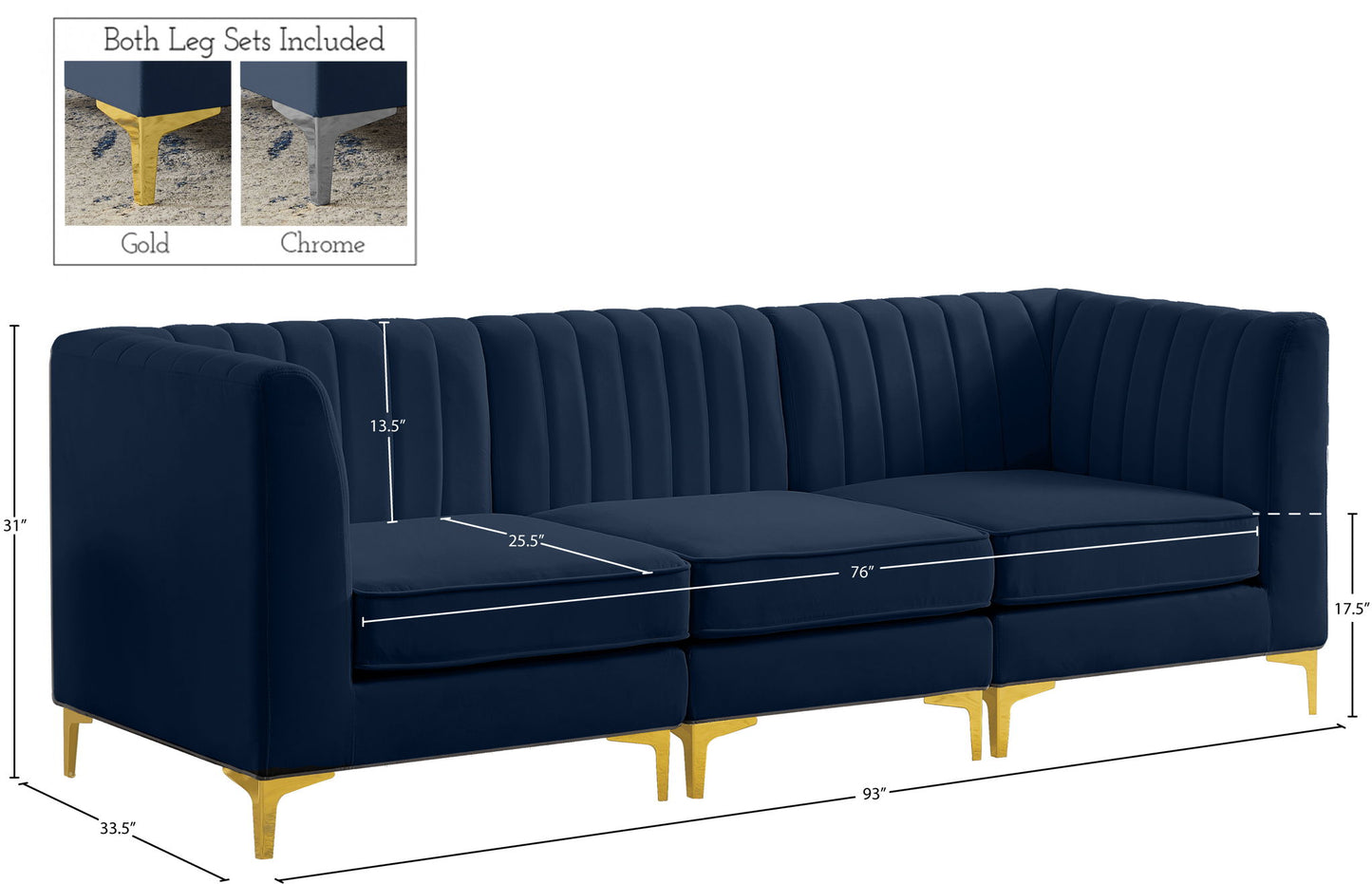 Alina - 3 Piece Modular Sectional