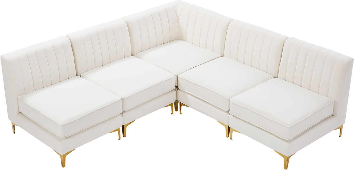 Alina - 5 Piece Armless Sectional