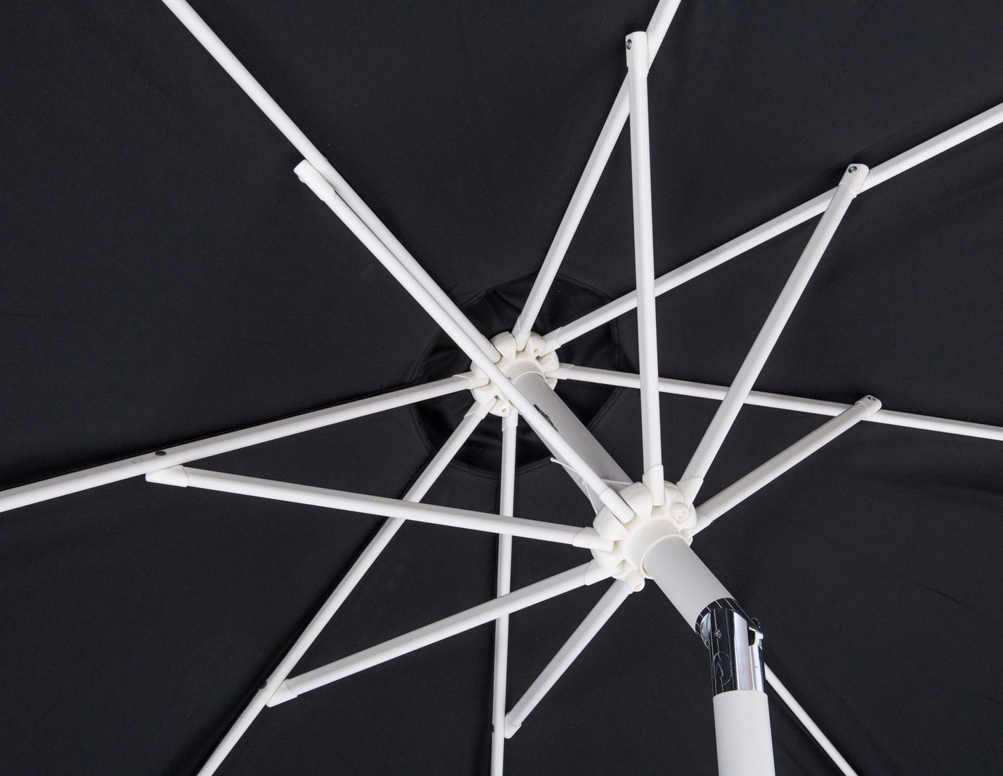 Amalfi - Patio Umbrella - Black Base / White Pole