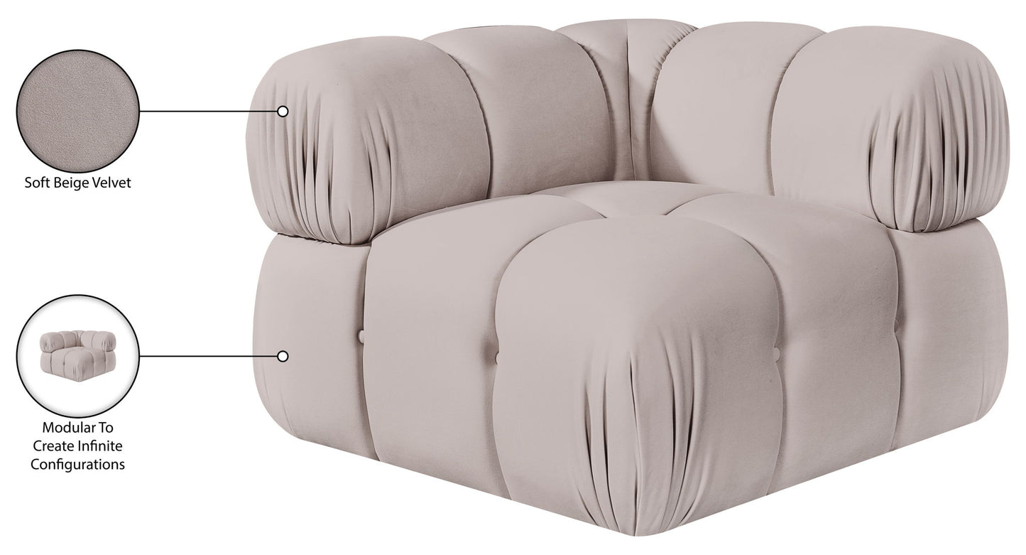 Orin - Velvet Performance Fabric Upholstered Modular Corner Chair