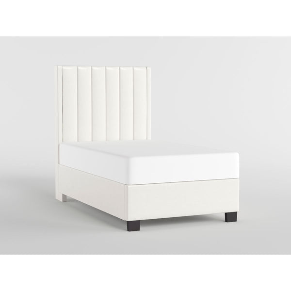 44" White Vinyl Platform Bed