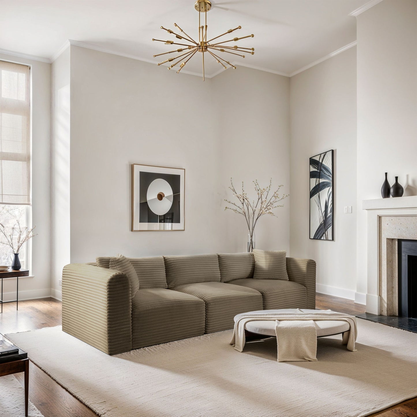 Shaggy - Fabric 3 Seat Modular Sofa