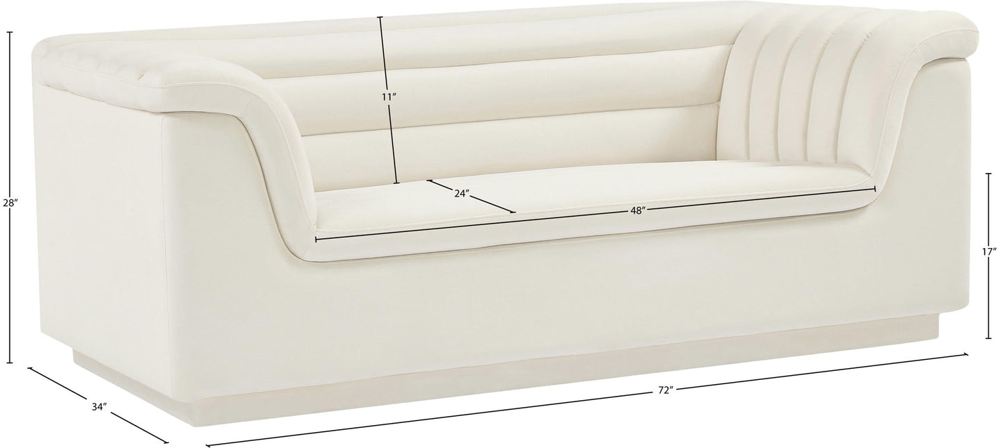 Cascade - Velvet Loveseat