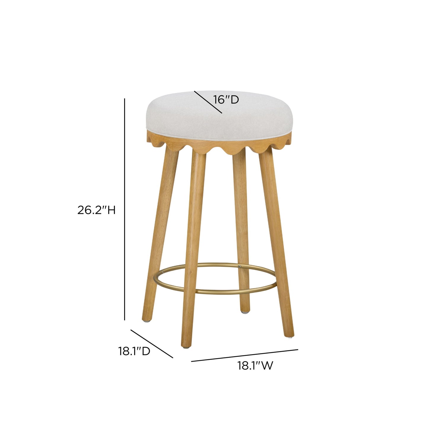 Oodle - Performance Vegan Mohair Stool