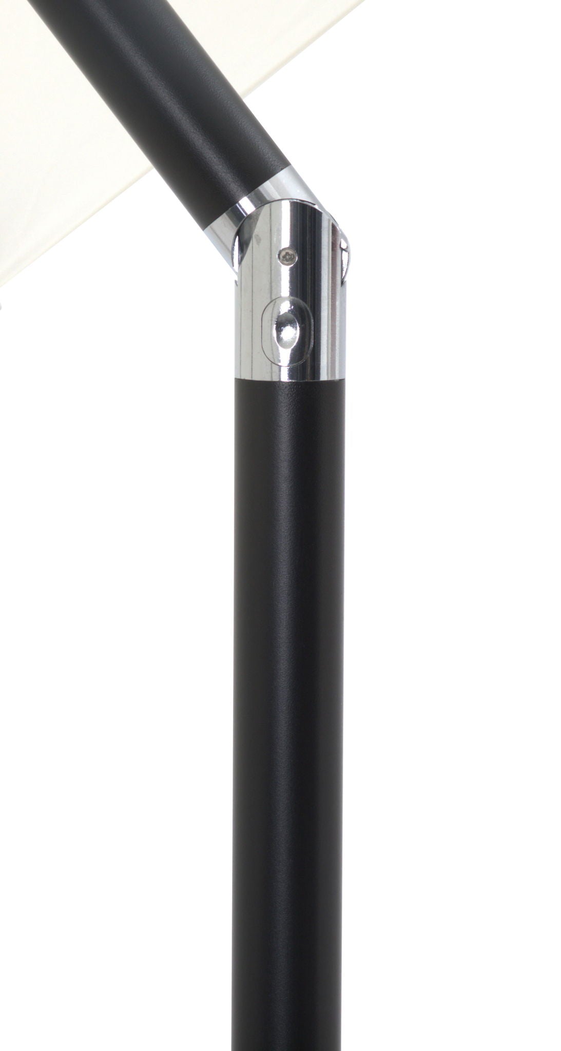 Fiji - Aluminum Patio Umbrella With Round Teak And Black Base