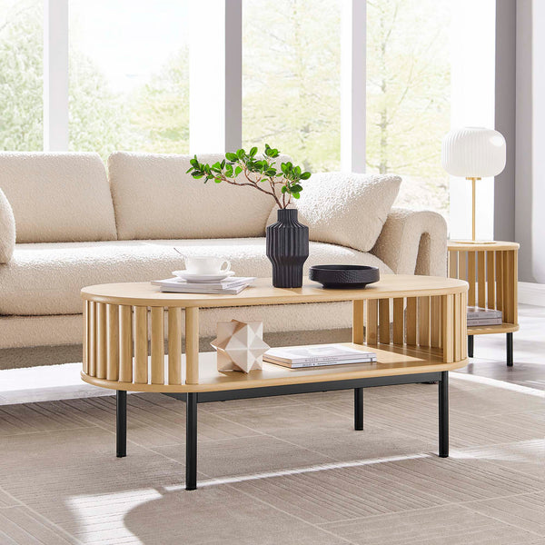 Fortitude Wood Coffee Table - Oak