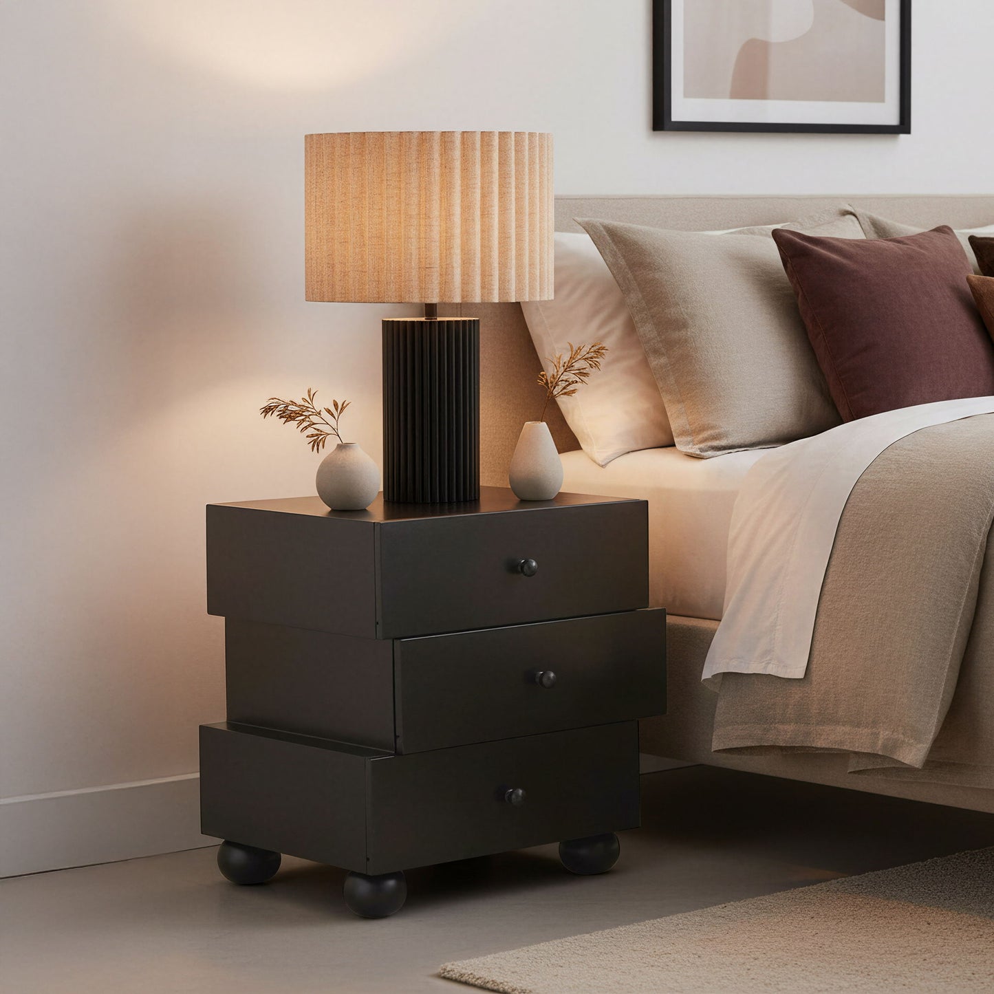 Aurora - Table Lamp - Beige / Black
