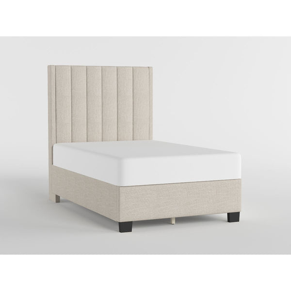 48" Light Beige Chenille Platform Bed