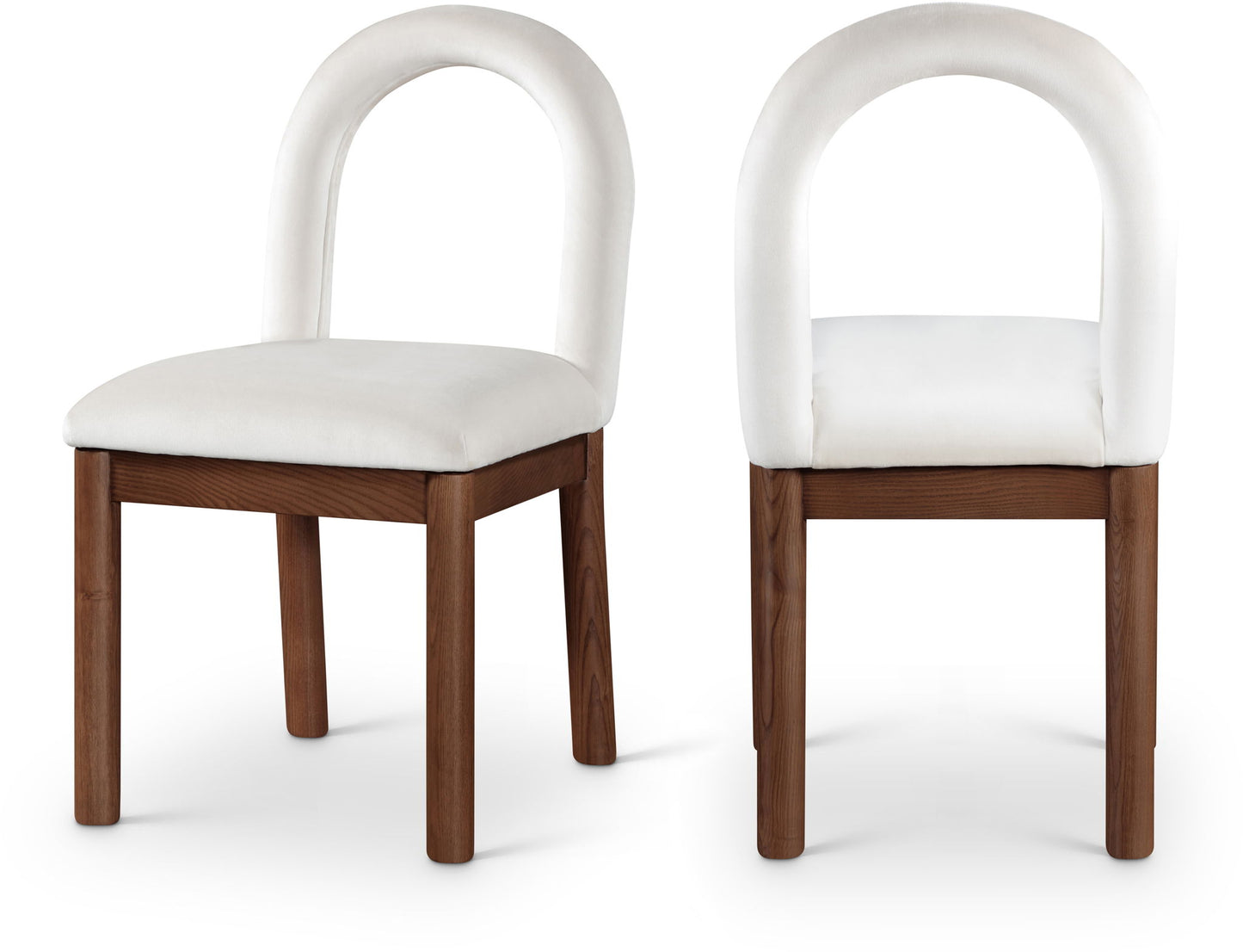 Conrad - Velvet Dining Chair With Brown Legs