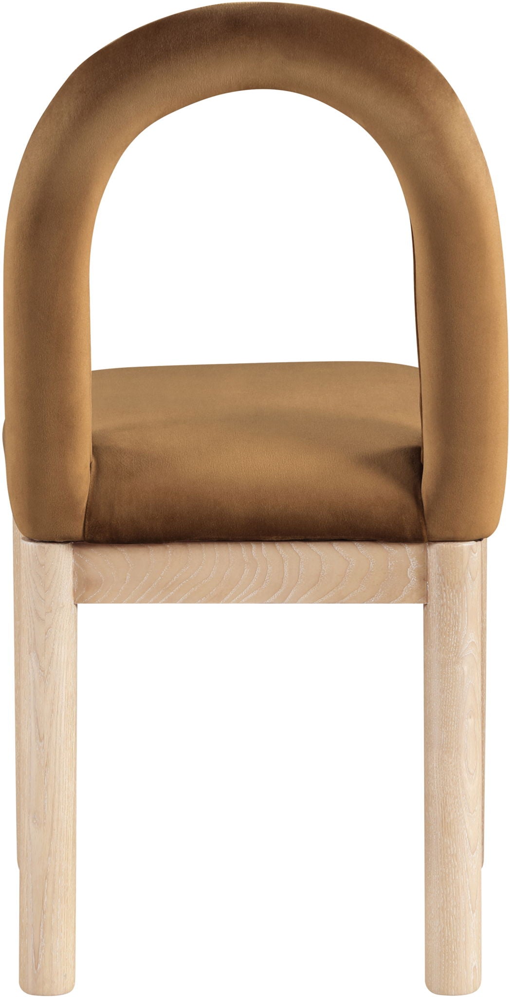 Conrad - Velvet Dining Chair With Natural Legs - Saddle