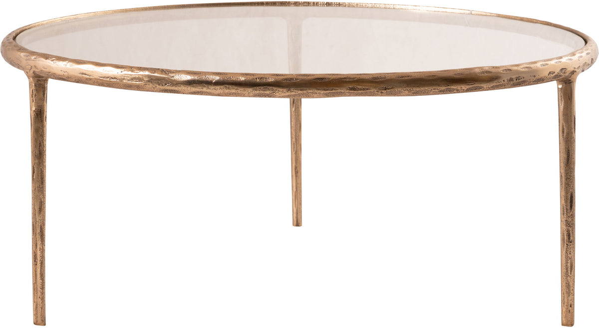 Evren - Glass Top And Aluminum Base Coffee Table