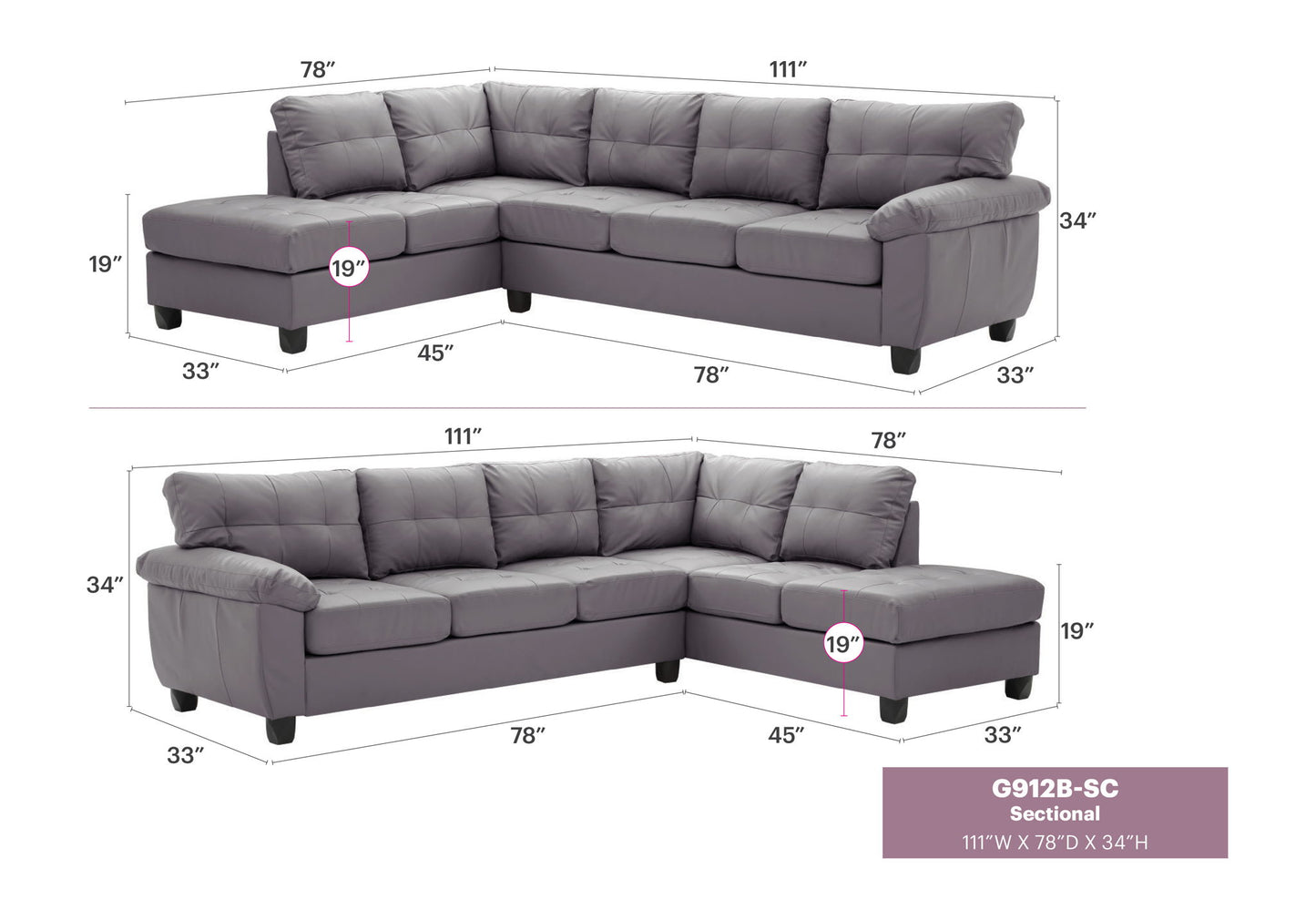 Glory Furniture - Gallant - Sectional
