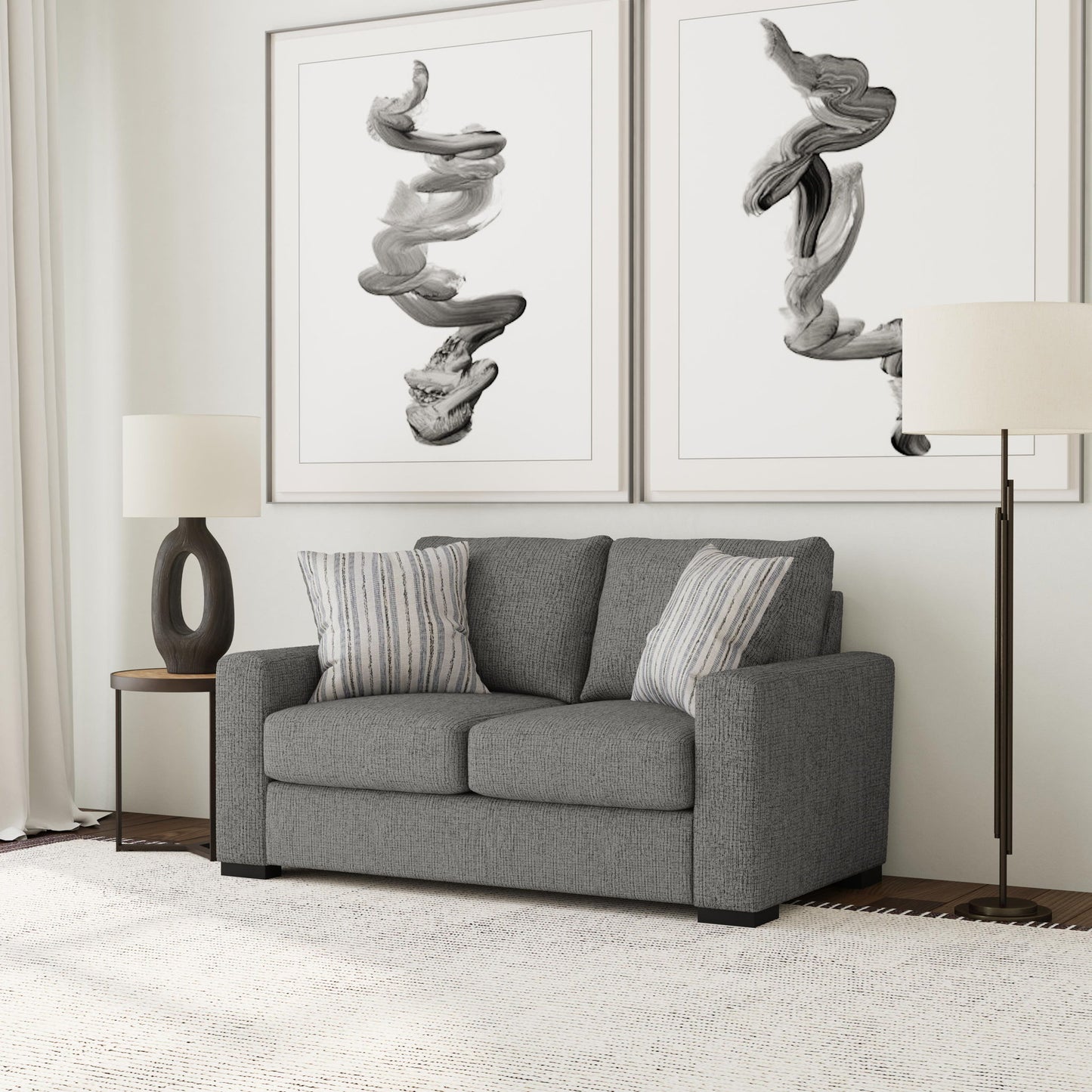Theodore - Fabric Stationary Loveseat