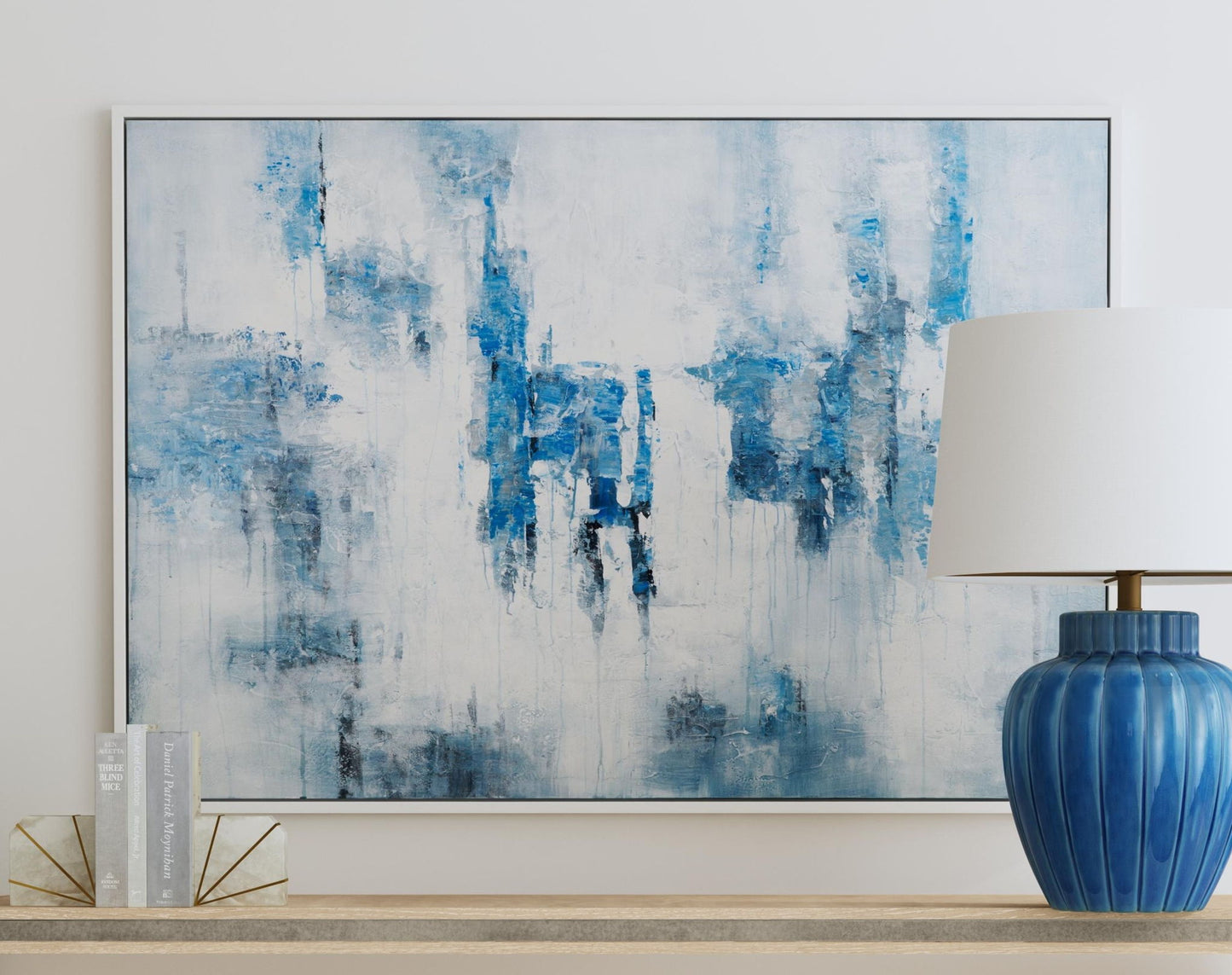 Perdido Framed Canvas - Blue