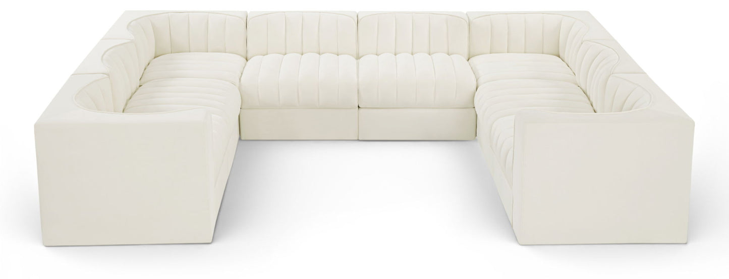 Rummi - Velvet Performance Fabric Upholstered Modular Sectional
