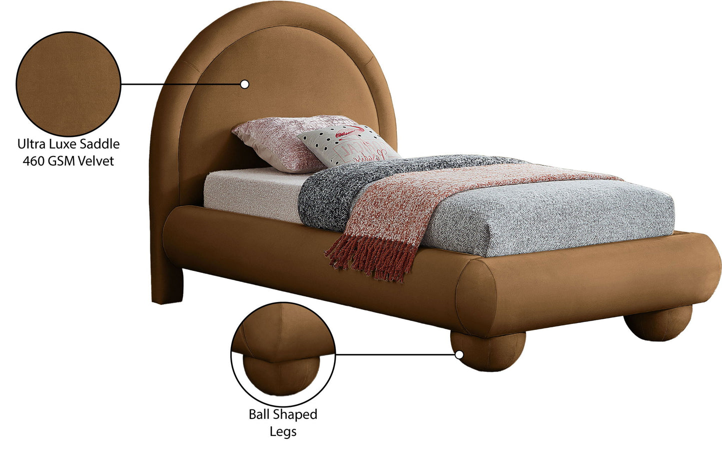 Madrid - Velvet Upholstered Bed