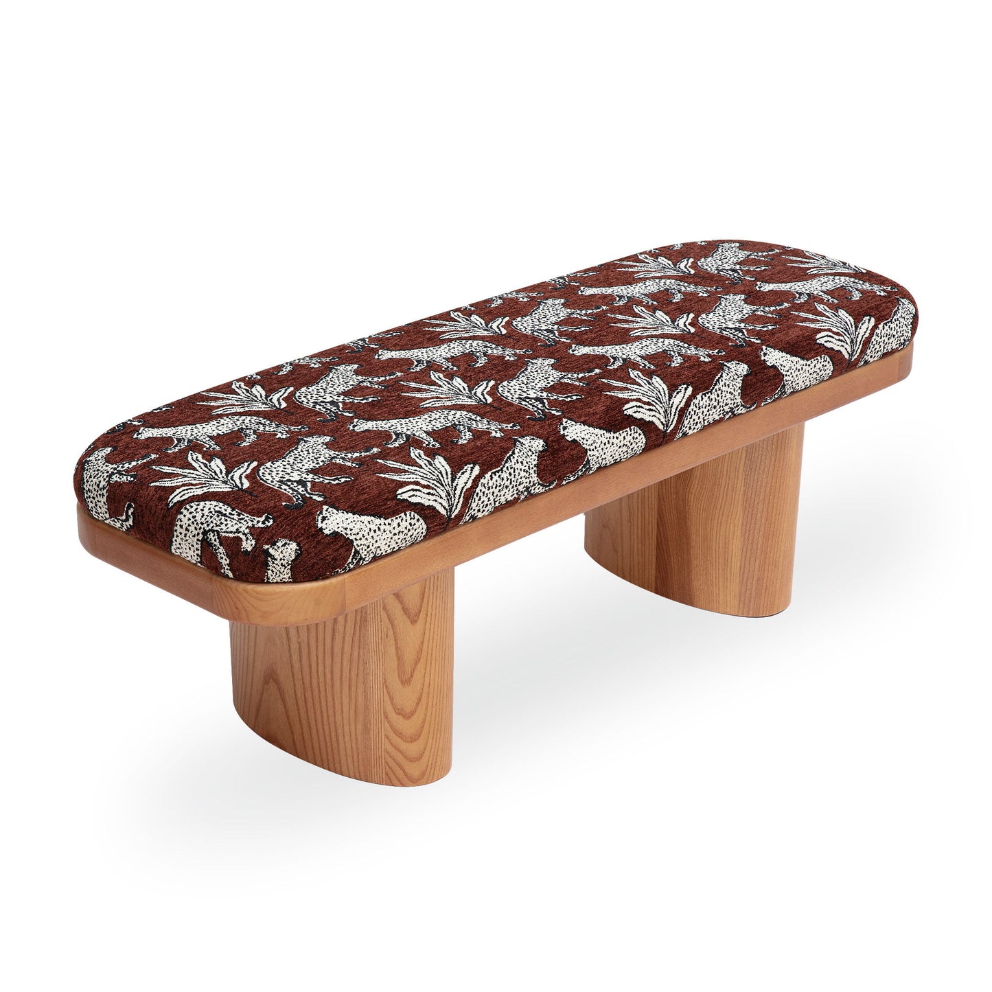 Ollie -  Leopard Jacquard Bench