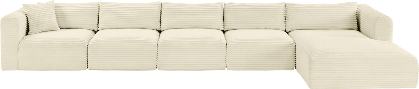 Shaggy - 5 Piece Modular Sectional With Chaise